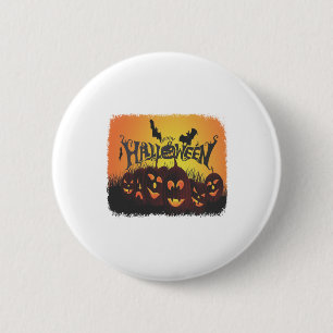 Lustiges Happy Halloween Design Button