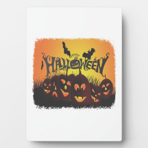 Lustiges Happy Halloween Design Fotoplatte