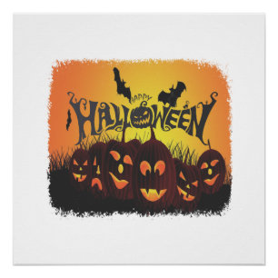 Lustiges Happy Halloween Design Poster