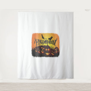 Lustiges Happy Halloween Design Wandteppich