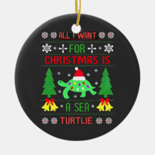 Lustiges hässliches Alles, was ich zu Weihnachten Keramik Ornament