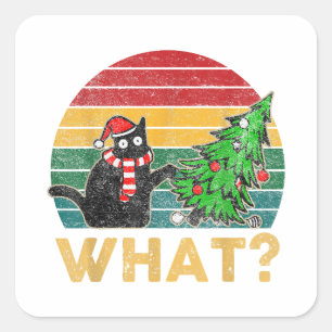 Lustiges hässliches Sweatshirt Weihnachtshemd Unar Quadratischer Aufkleber