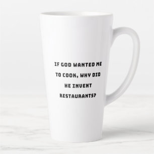 Lustiges Hausfrauen-Zitat, Ich hasse Kochen lustig Milchtasse