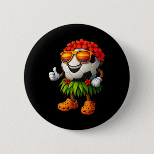 Lustiges Hawaii Fußball Ll Hawaiianischer Tropisch Button
