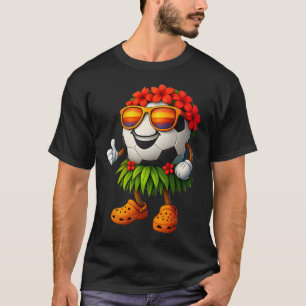 Lustiges Hawaii-Fußball Ll Hawaiianischer tropisch T-Shirt