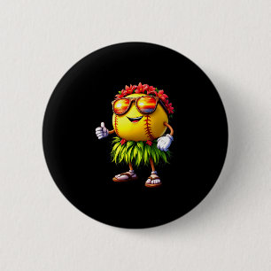 Lustiges Hawaii Softll Ll Hawaiianischer Tropische Button