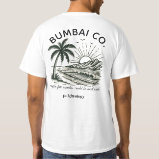 Lustiges Hawaiian Pidgin Bumbai Co. Retro-Surf Whi T-Shirt