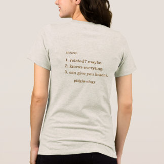 Lustiges Hawaiianisches Tante-Pidgin-Lokales Beige Tri-Blend Shirt