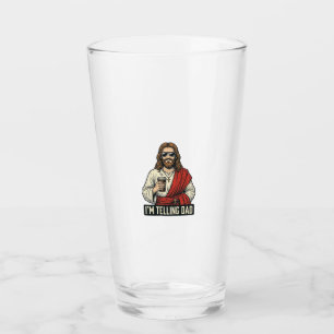 Lustiges Heiliger Vater Kaffee Vintage Gravur Shir Glas