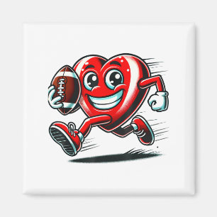 Lustiges Herz American Football Valentinstag Srts  Magnet