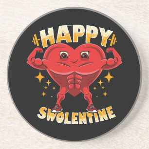 Lustiges Herz-Gym-Workout Valentinsgeschenk Getränkeuntersetzer