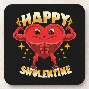 Lustiges Herz-Gym-Workout Valentinsgeschenk Getränkeuntersetzer