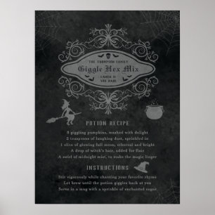 Lustiges Hexenthema-Zaubertrank-Rezept Spielerei H Poster