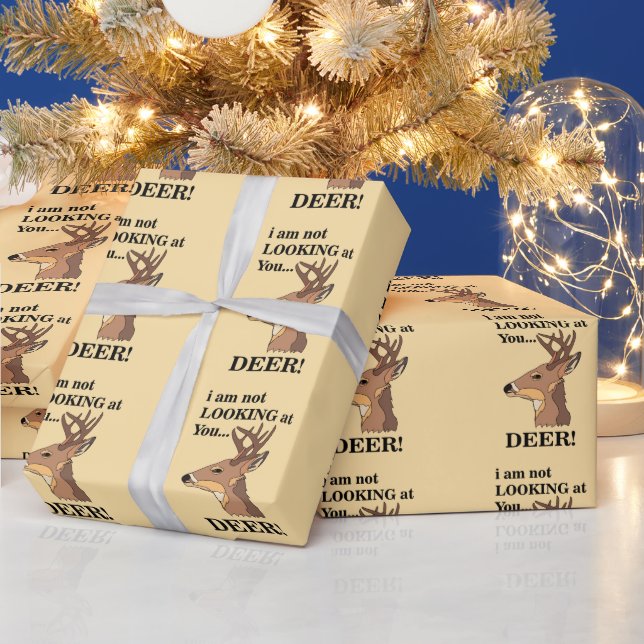 Lustiges Hirschgeweih Geschenkpapier (Feiertage)
