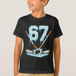 Lustiges Hockey 67 Meme 6-7 Sechs Sieben Gen Alpha T-Shirt