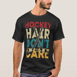 Lustiges Hockey-Haar, Frisbee ist egal Retro Vinta T-Shirt
