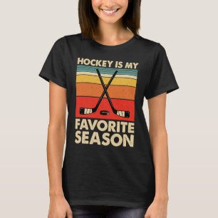 Lustiges Hockey ist meine Lieblingsjahreszeit Retr T-Shirt