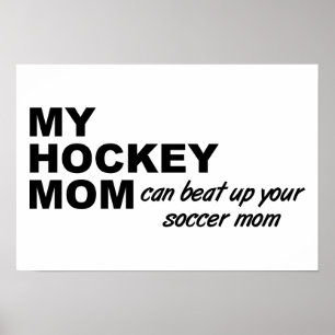 Lustiges Hockey-Mama-Poster Poster