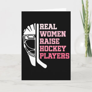 Lustiges Hockey-Shirt für Frauen Wirkliche Frauen Karte