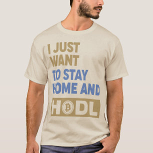 Lustiges Hodl Crypto Bitcoin Logo Front/Back T-Shi T-Shirt