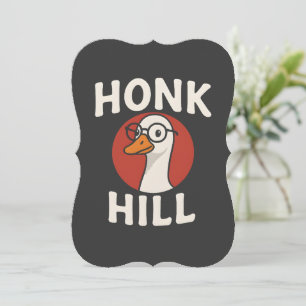 Lustiges Honk Hill Gans-Design - Süßer und chaotis Einladung