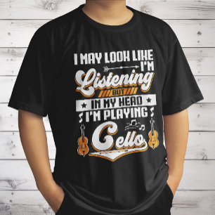 Lustiges Hören In Meinem Kopf Spiele Ich Cello T-Shirt
