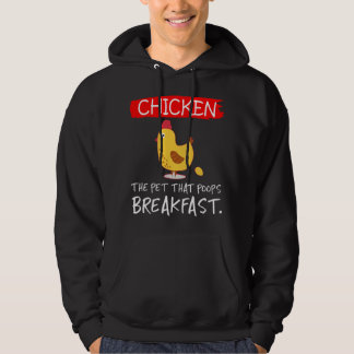 Lustiges Huhn, das Haustier, das Frühstück kotet Hoodie