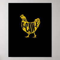 Lustiges Huhn F-Caw-F Henne Geflügel Hahn Stall