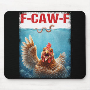 Lustiges Huhn Henne Humor Jagd Wurm Lustig Mousepad