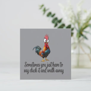 Lustiges Huhn Manchmal Muss Man Einfach Cluck Sage Einladung