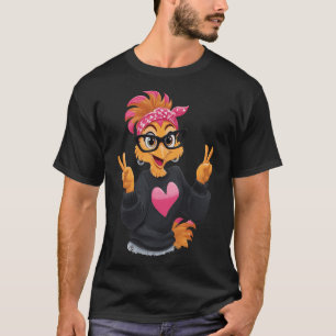 Lustiges Huhn mit Gles Friedenszeichen Verrücktes  T-Shirt