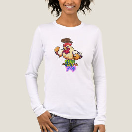 Lustiges Huhn Rise and Fly” T-Shirt Tri-Blend Shirt