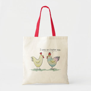 Lustiges Huhn war ein Osterei Tragetasche