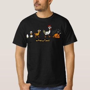 Lustiges Hühner-Evolutions-Ovolutions-Grafik-T-Shi T-Shirt