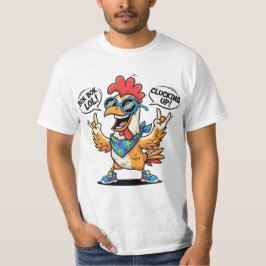 Lustiges Hühner-Maskottchen-T-Shirt –Kühne Pop-Art T-Shirt