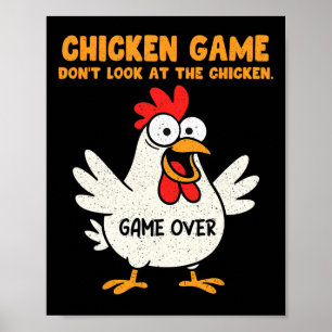 Lustiges Hühner-Spiel Schau nicht auf das Huhn Ani Poster