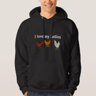 Lustiges Hühner T-Shirt, Hühnerzüchter, Ich liebe  Hoodie