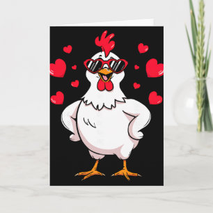 Lustiges Hühner-Valentins-Herz-Singles-Humor für C Karte