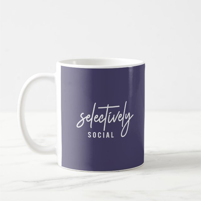 Lustiges Humor-Zitat-Script-Typografie Kaffeetasse (Links)