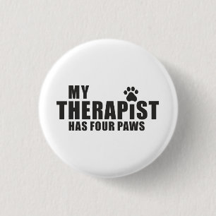 Lustiges Hunde-Mama-Papa-Geschenk! Mein Therapeut Button