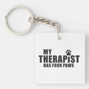 Lustiges Hunde-Mama-Papa-Geschenk! Mein Therapeut Schlüsselanhänger