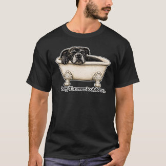 Lustiges Hundebad-Shirt Hier werden sie nie hinsch T-Shirt