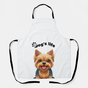 Lustiges Hundeleben Yorkshire Terrier Illustration Schürze
