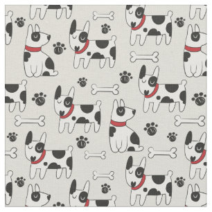 lustiges Hundemuster Stoff