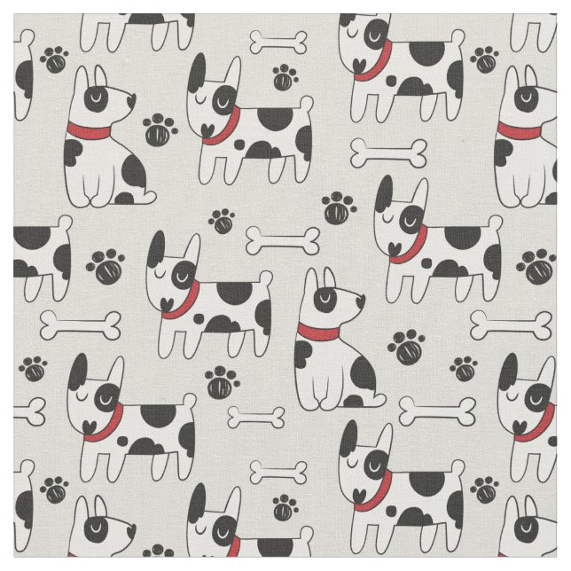 lustiges Hundemuster Stoff (Nahaufnahme)