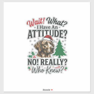 Lustiges Hundeverhalten Weihnachts-Vektor-Design_1 Aufkleber