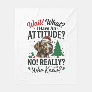 Lustiges Hundeverhalten Weihnachts-Vektor-Design_1 Fleecedecke