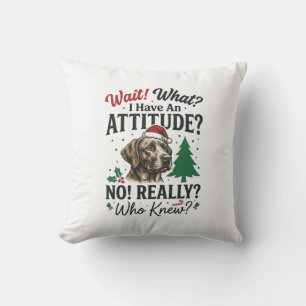 Lustiges Hundeverhalten Weihnachts-Vektor-Design_1 Kissen