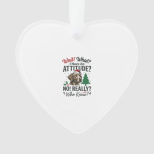 Lustiges Hundeverhalten Weihnachts-Vektor-Design_1 Ornament
