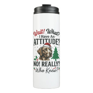 Lustiges Hundeverhalten Weihnachts-Vektor-Design_1 Thermosbecher